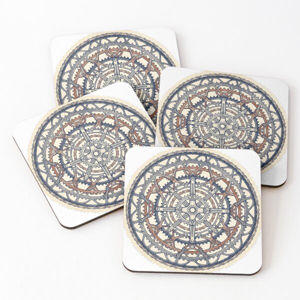 Item preview, Cyclist Gift Chain Ring Mandala Bike Art designed and sold by FoxglovePress.