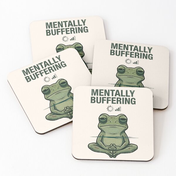 Item preview, Mentally Buffering Frog T-shirt designed and sold by ZyxDes.
