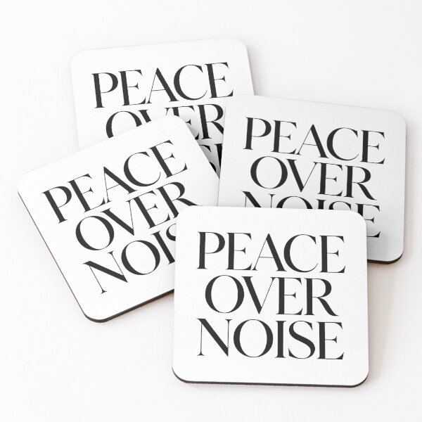 Item preview, PEACE OVER NOISE designed and sold by Elegant Serif Studio.