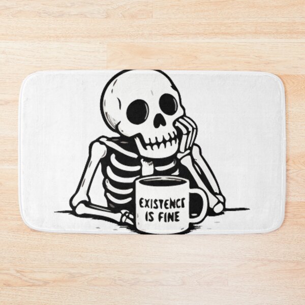 Item preview, Existence: 6/10 Funny Skeleton Coffee Meme Shirt designed and sold by FAFshop.
