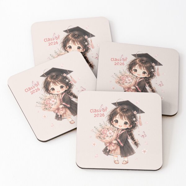 Item preview, Tinia - Cute Anime Graduate Chibi Girl - Class of 2026 Graduation designed and sold by Tingmade Studio.
