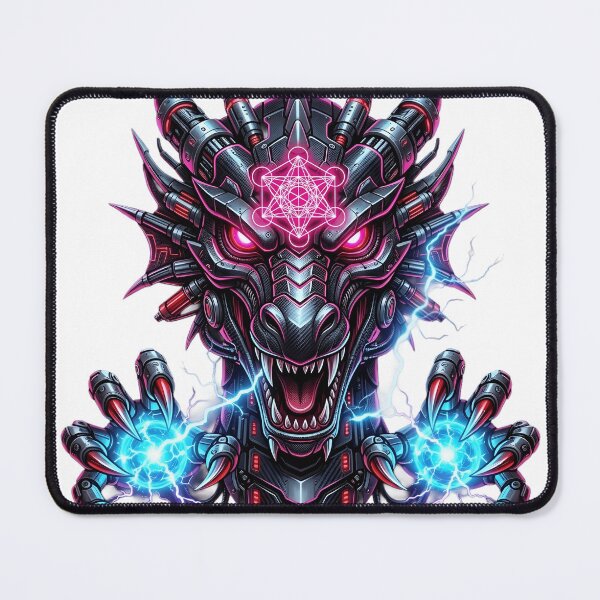 Item preview, Cyber-Dragon Overlord: Neon Runic Energy & Electric Plasma designed and sold by SupernovaNote.