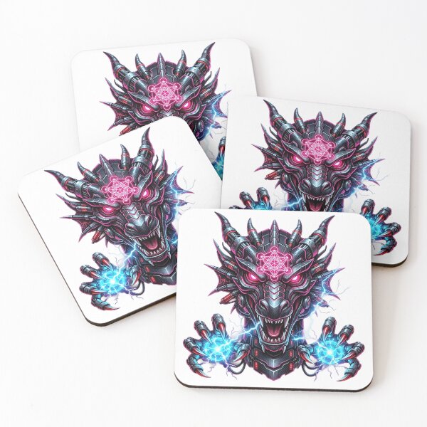 Item preview, Cyber-Dragon Overlord: Neon Runic Energy & Electric Plasma designed and sold by SupernovaNote.