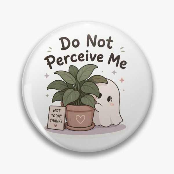 Item preview, Do Not Perceive Me Funny Ghost - Introvert Anxiety Humor Plant Design designed and sold by veralchhaya.