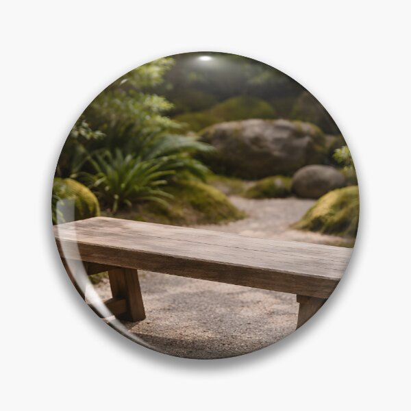 Item preview, wooden bench in garden	 designed and sold by MOONVEIL ATELIER.