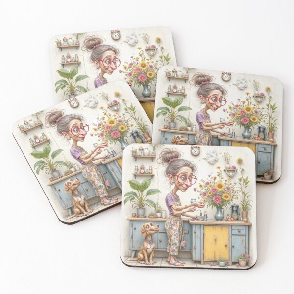 Item preview, Funny Grandma Flower Arranging designed and sold by Beyond The Canvas.