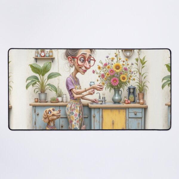 Item preview, Funny Grandma Flower Arranging designed and sold by Beyond The Canvas.