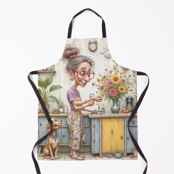 Item preview, Funny Grandma Flower Arranging designed and sold by Beyond The Canvas.