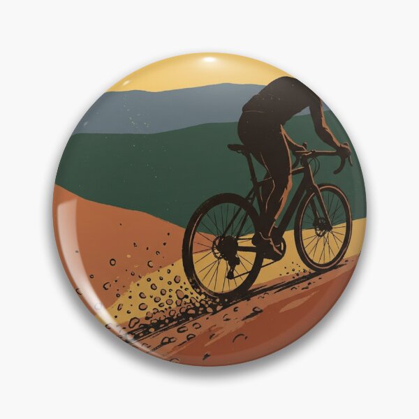 Item preview, Gravel Cyclist Silhouette Mountain Bike Art Gift designed and sold by FoxglovePress.