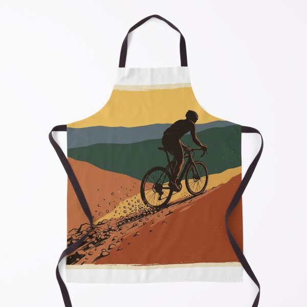 Item preview, Gravel Cyclist Silhouette Mountain Bike Art Gift designed and sold by FoxglovePress.