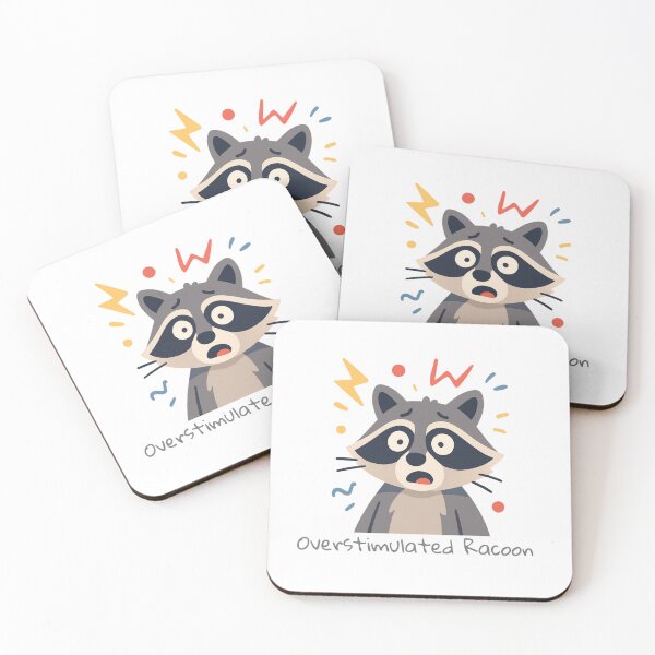 Item preview, Overstimulated Raccoon Funny ADHD Sensory Overload designed and sold by MyBrainToday.