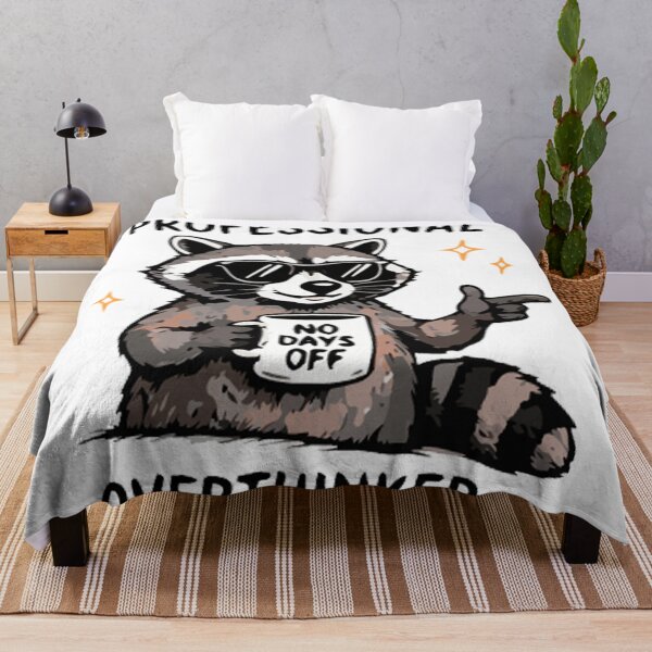 Item preview, Professional Overthinker Funny Raccoon Coffee Shirt designed and sold by FAFshop.