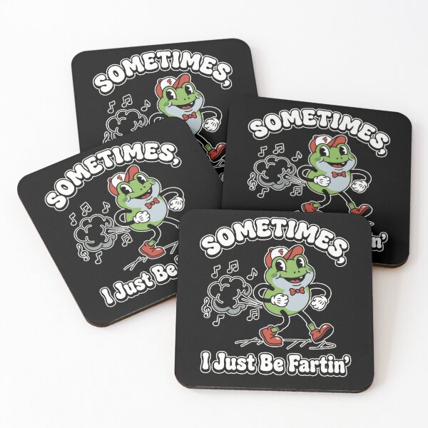 Item preview,  Funny Farting Frog Retro Cartoon Walking Music Note Silly Adult Humor  designed and sold by graphixpolash.