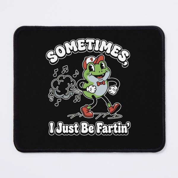 Item preview, Funny Farting Frog Retro Cartoon Walking Music Note Silly Adult Humor designed and sold by graphixpolash.