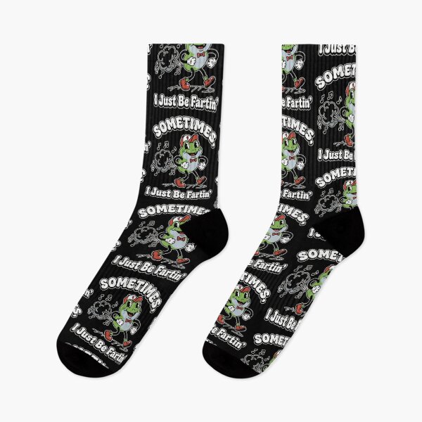 Item preview,  Funny Farting Frog Retro Cartoon Walking Music Note Silly Adult Humor  designed and sold by graphixpolash.