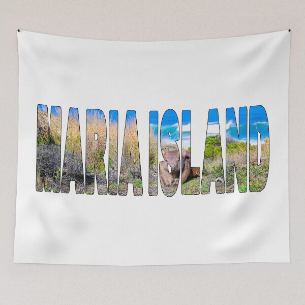 Item preview, MARIA ISLAND - Tasmania Tasman Sea Wild Wombat on a Beautiful Day designed and sold by Adam Gormley.