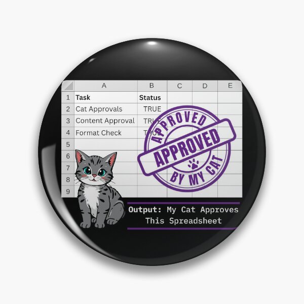 Item preview, My Cat Approves This Spreadsheet – Funny Data Analyst Office Humor. designed and sold by spreadsheetcafe.