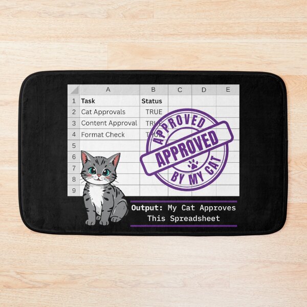 Item preview, My Cat Approves This Spreadsheet – Funny Data Analyst Office Humor. designed and sold by spreadsheetcafe.