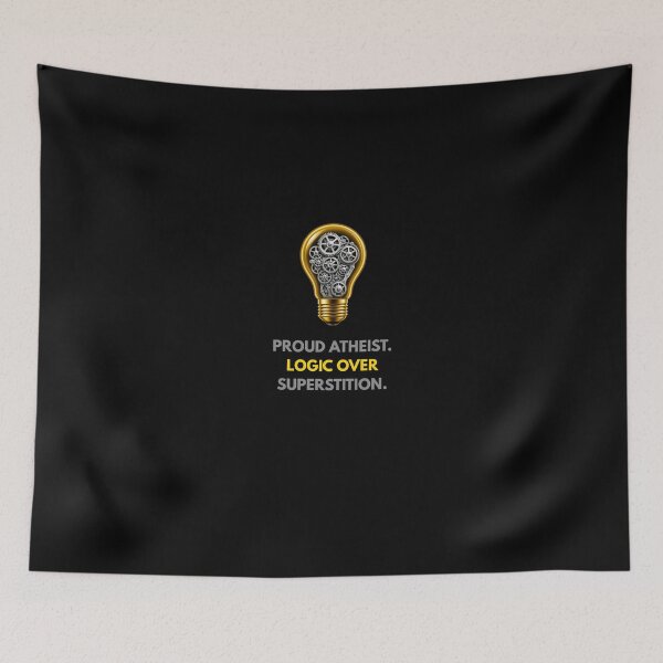 Item preview, Proud Atheist Logic Over Superstition Rationalist Quote designed and sold by Global-Command.