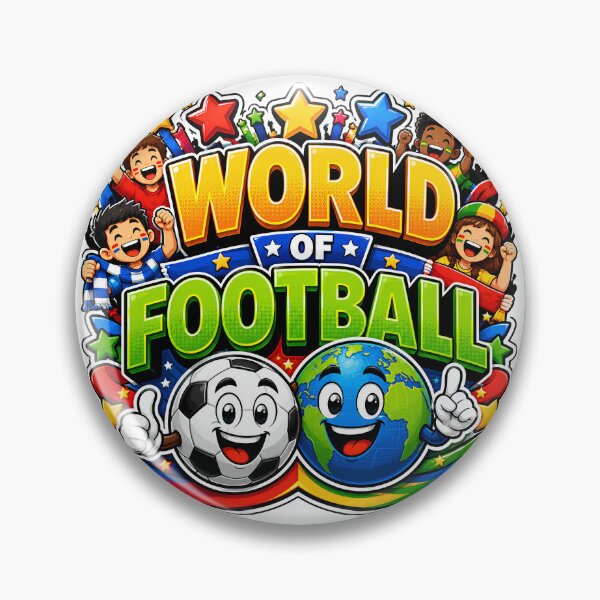 Item preview, World of Football Cartoon Sticker | Cute Soccer Ball & Globe Mascot Sports Design designed and sold by M.Store.