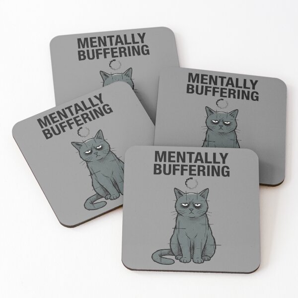 Item preview, Mentally Buffering Cat Oversized Graphic  designed and sold by ZyxDes.