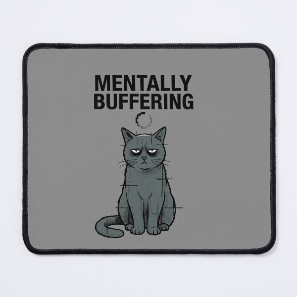 Item preview, Mentally Buffering Cat Oversized Graphic  designed and sold by ZyxDes.