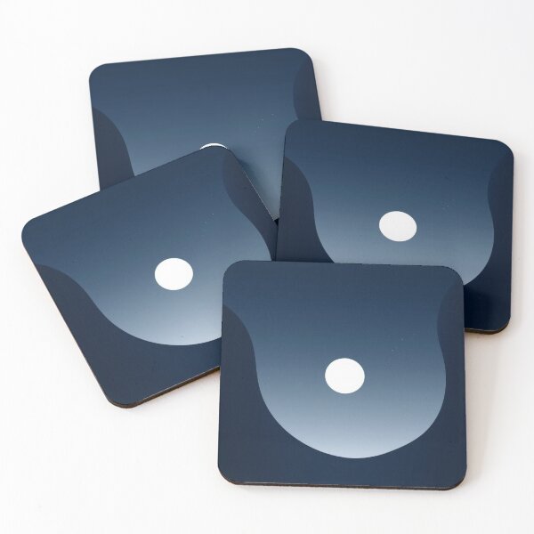 Item preview, Minimalist Moonlit Night Sky - Serene Dark Blue Celestial Landscape designed and sold by EllDAV777.