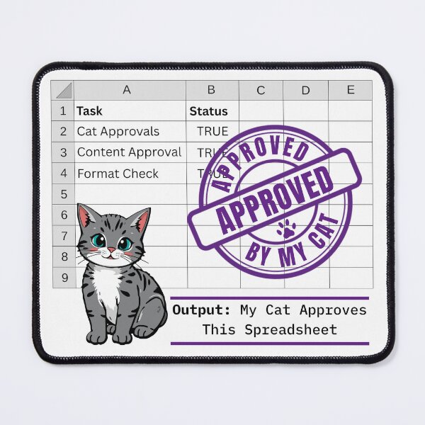 Item preview, My Cat Approves This Spreadsheet – Funny Data Analyst Office Humor. designed and sold by spreadsheetcafe.