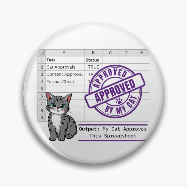 Item preview, My Cat Approves This Spreadsheet – Funny Data Analyst Office Humor. designed and sold by spreadsheetcafe.