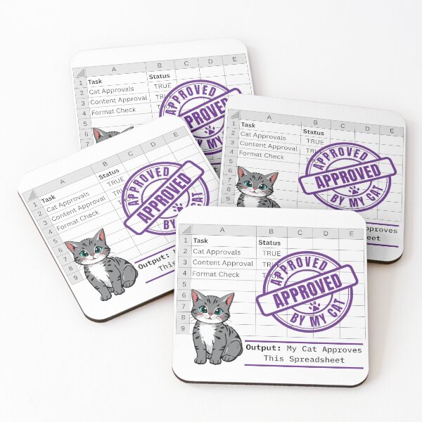 Item preview, My Cat Approves This Spreadsheet – Funny Data Analyst Office Humor. designed and sold by spreadsheetcafe.
