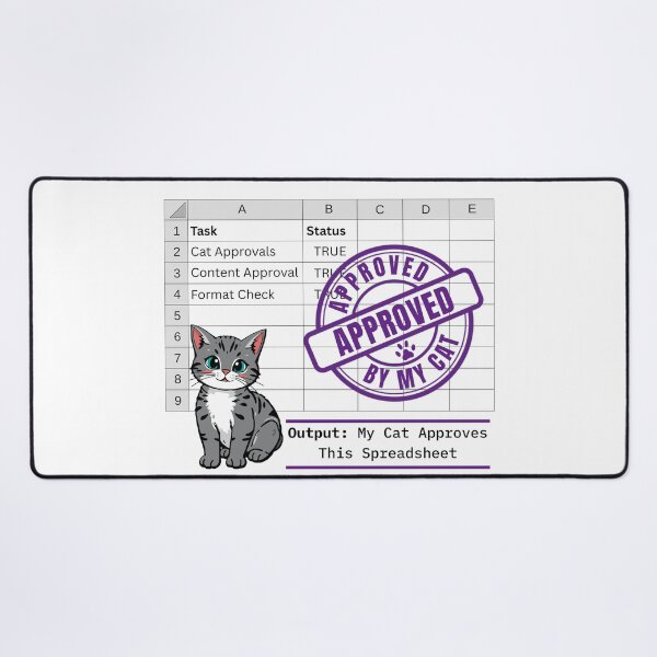 Item preview, My Cat Approves This Spreadsheet – Funny Data Analyst Office Humor. designed and sold by spreadsheetcafe.