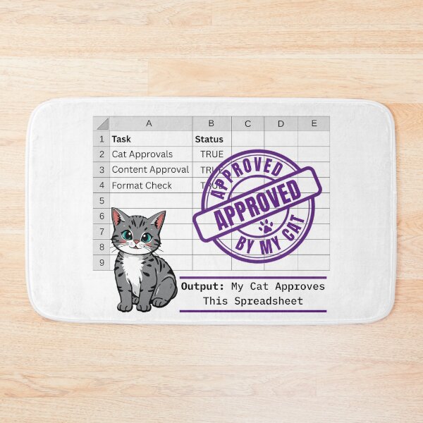 Item preview, My Cat Approves This Spreadsheet – Funny Data Analyst Office Humor. designed and sold by spreadsheetcafe.