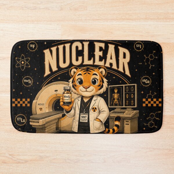 Item preview, Cute Tiger Nuclear Medicine Technologist Throw Blanket Retro PET CT Imaging Lu177 Ga68 Healthcare Week Gift Bedding Decor designed and sold by ClinicalHubs.