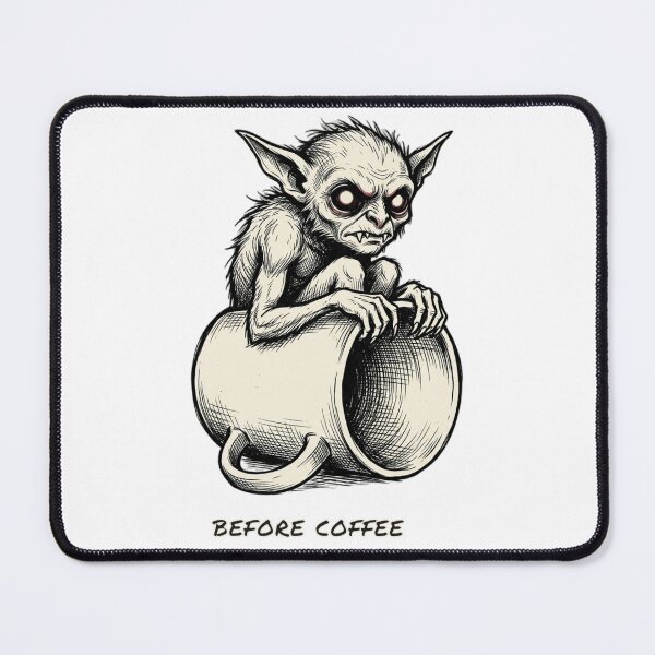 Item preview, Before Coffee Funny Goblin Mug Monster Caffeine Addict designed and sold by how-is-design.