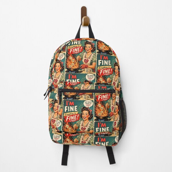 Item preview, I’m Fine Retro Funny Meme designed and sold by Echo Aesthetics.