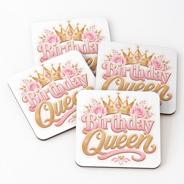 Item preview, Birthday Queen Crown and Floral Typography Design designed and sold by ArtsyExplorer.