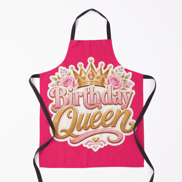 Item preview, Birthday Queen Crown and Floral Typography Design designed and sold by ArtsyExplorer.
