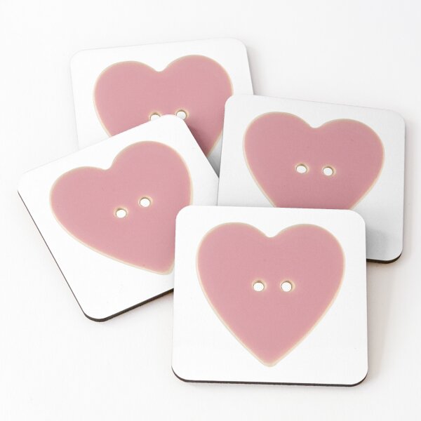 Item preview, pink heart button designed and sold by teethfairy.