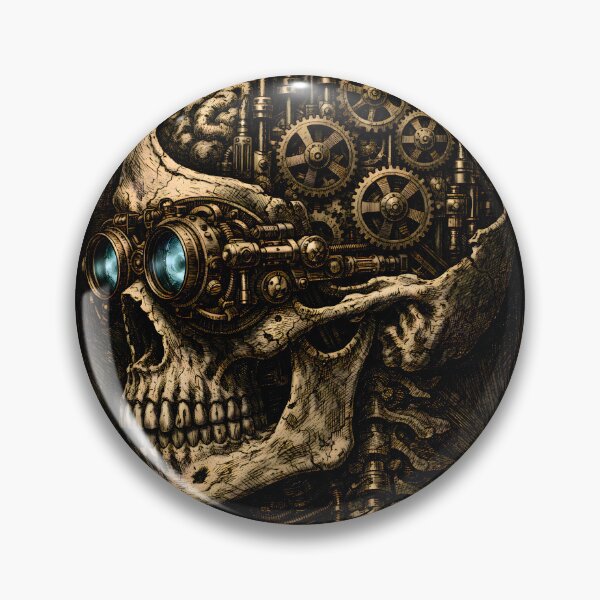 Item preview, Mechanical Brain & Gears | Gothic Steampunk Skull Clockwork Anatomy Art designed and sold by Studio77-Gothic.