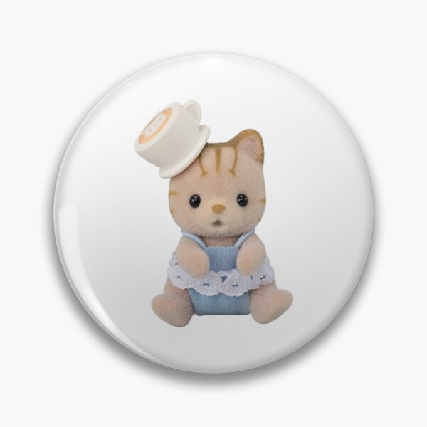 Item preview, coffee latte sylvanian families calico critters kitten designed and sold by teethfairy.