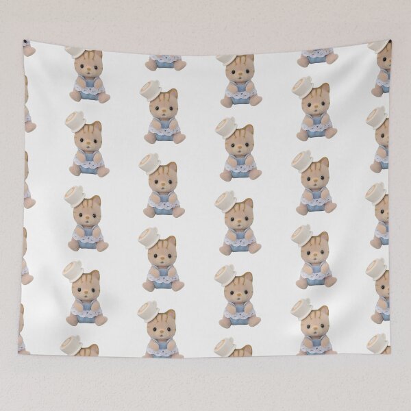 Item preview, coffee latte sylvanian families calico critters kitten designed and sold by teethfairy.