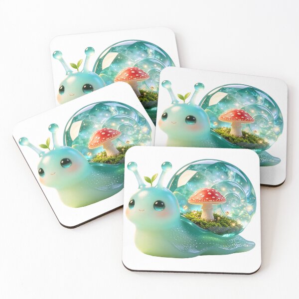 Item preview, Emerald Snail - Magic Mushroom Fairy Tale Forest designed and sold by ABYSSLAB.