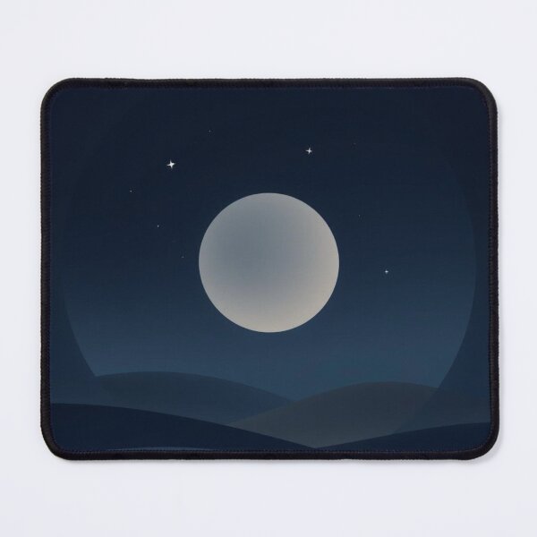 Item preview, Minimalist Full Moon Over Night Dunes designed and sold by EllDAV777.