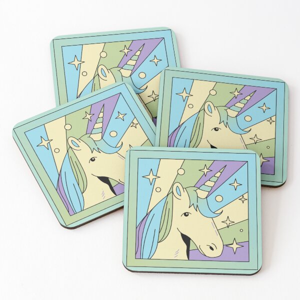 Item preview, Retro Pop Art Unicorn & Starbursts - 80s Pastel Aesthetic designed and sold by Yasmine Mohammed.