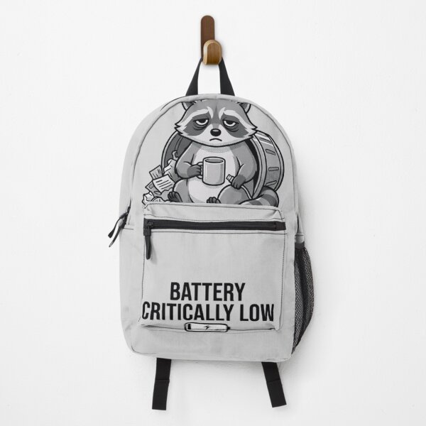 Item preview, Battery Critically Low Raccoon Shirt – Funny Introvert Trash Panda designed and sold by ZyxDes.