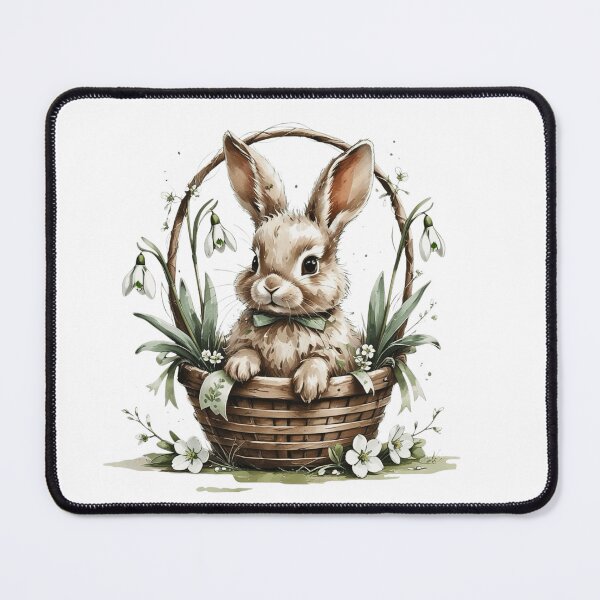 Item preview, Cute Woodland Bunny Basket Snowdrop designed and sold by AQUILAKREO.