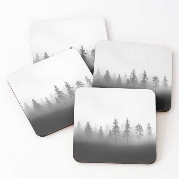 Item preview, Misty Foggy Pine Forest Silhouette designed and sold by EllDAV777.