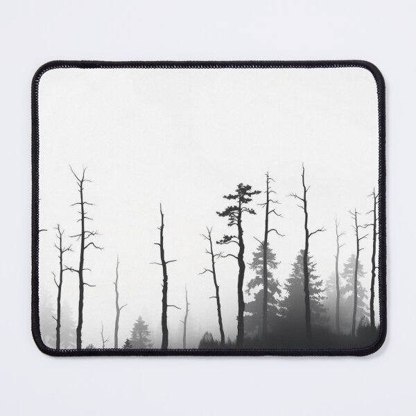 Item preview, Misty Foggy Forest Silhouettes | Dark Atmospheric Woodland Art designed and sold by EllDAV777.