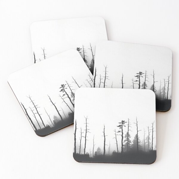 Item preview, Misty Foggy Forest Silhouettes | Dark Atmospheric Woodland Art designed and sold by EllDAV777.