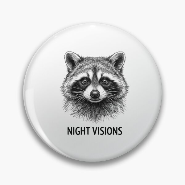 Item preview, Local Trash Panda Retro Wildlife Badge designed and sold by GiggleInkTees.